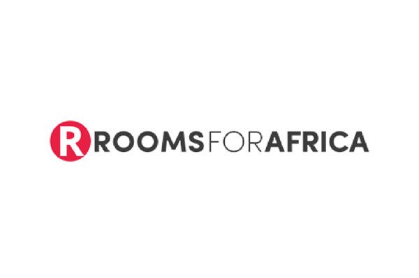 Rooms of africa logo on the display of the website