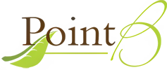 A green background with brown letters and a yellow line.